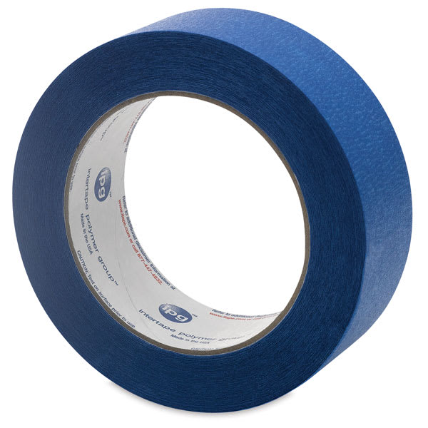 Open in modal - Intertape Painter's Masking Tape - 1 1/2" width tape shown at angle