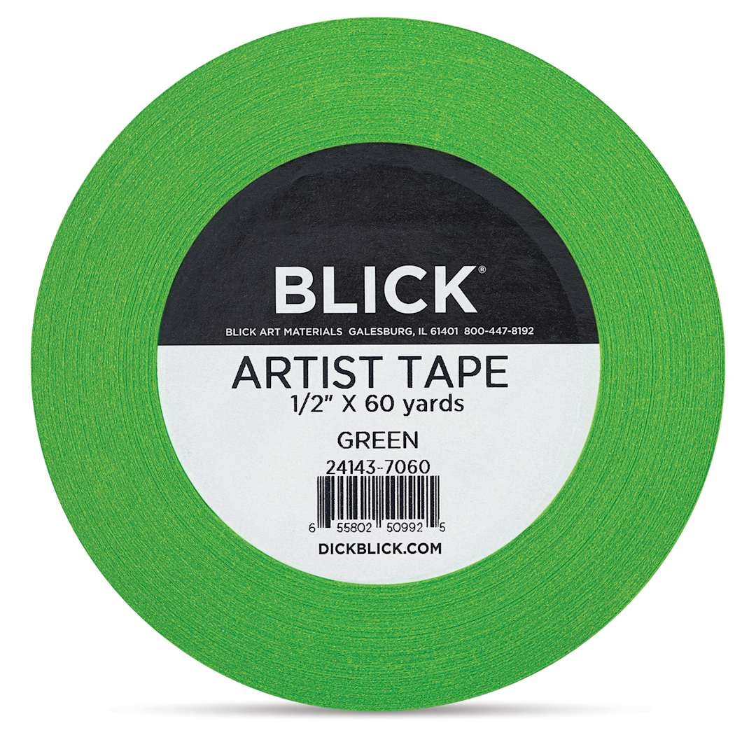 Open in modal - Blick Artist Tape - Green, 1/2" x 60 yds, front