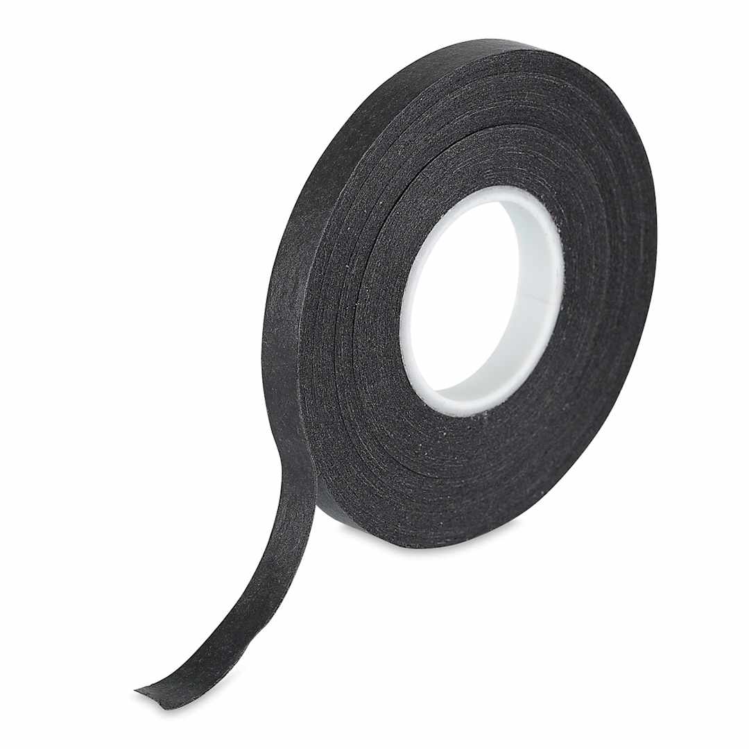 Open in modal - Blick Chart Tape - Upright roll of 1/4" black tape slightly unrolled