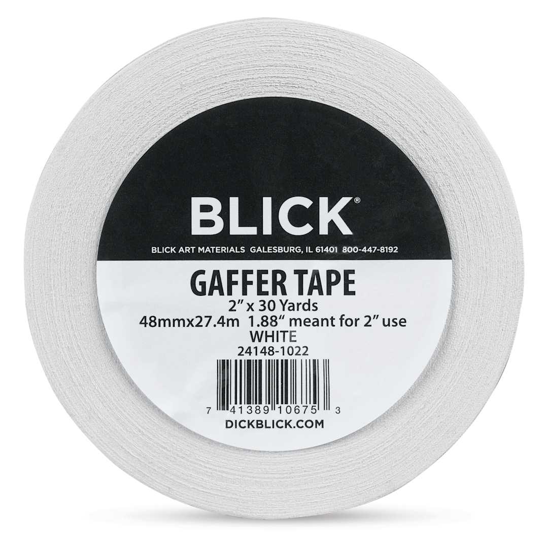 Open in modal - Blick Gaffers Tape - 2" x 30 yds, White (Front of packaging)