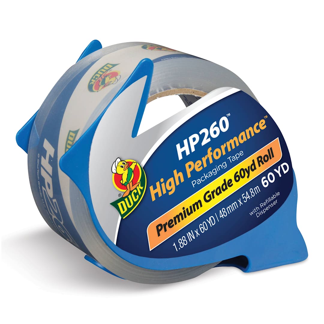 Open in modal - Duck HP260 High Performance Premium Packing Tape - 1.88" x 60 yds, with Dispenser