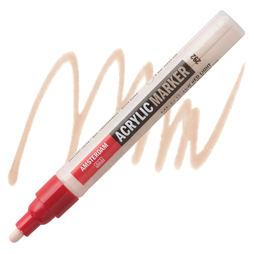 Open in modal - Amsterdam Acrylic Marker - Naples Yellow Red Light, 4 mm marker and swatch