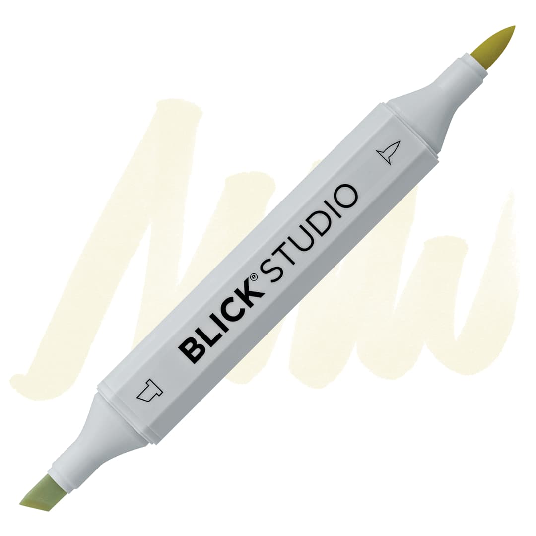 Open in modal - Blick Studio Brush Marker - Antique White marker and swatch
