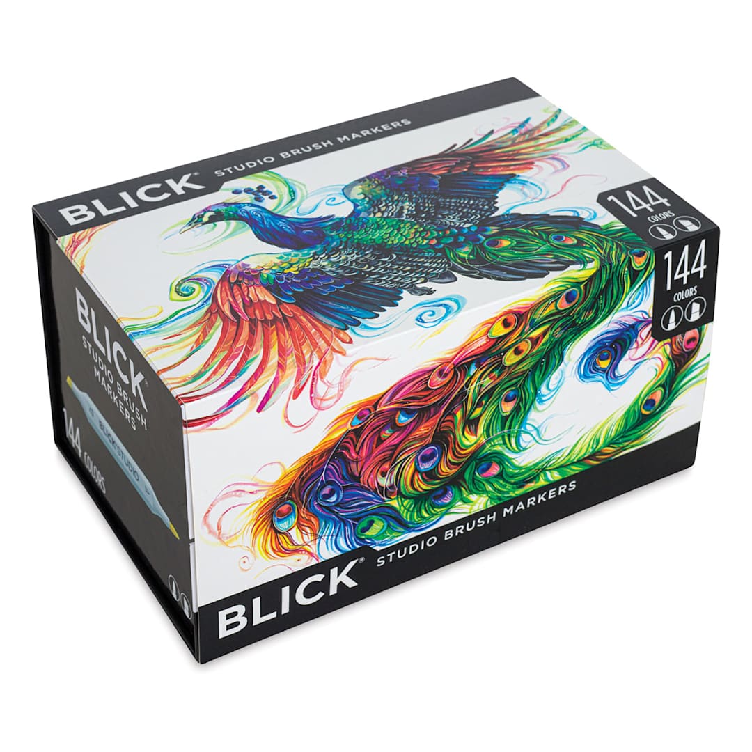 Open in modal - Blick Studio Brush Markers - Set of 144 (front of package)