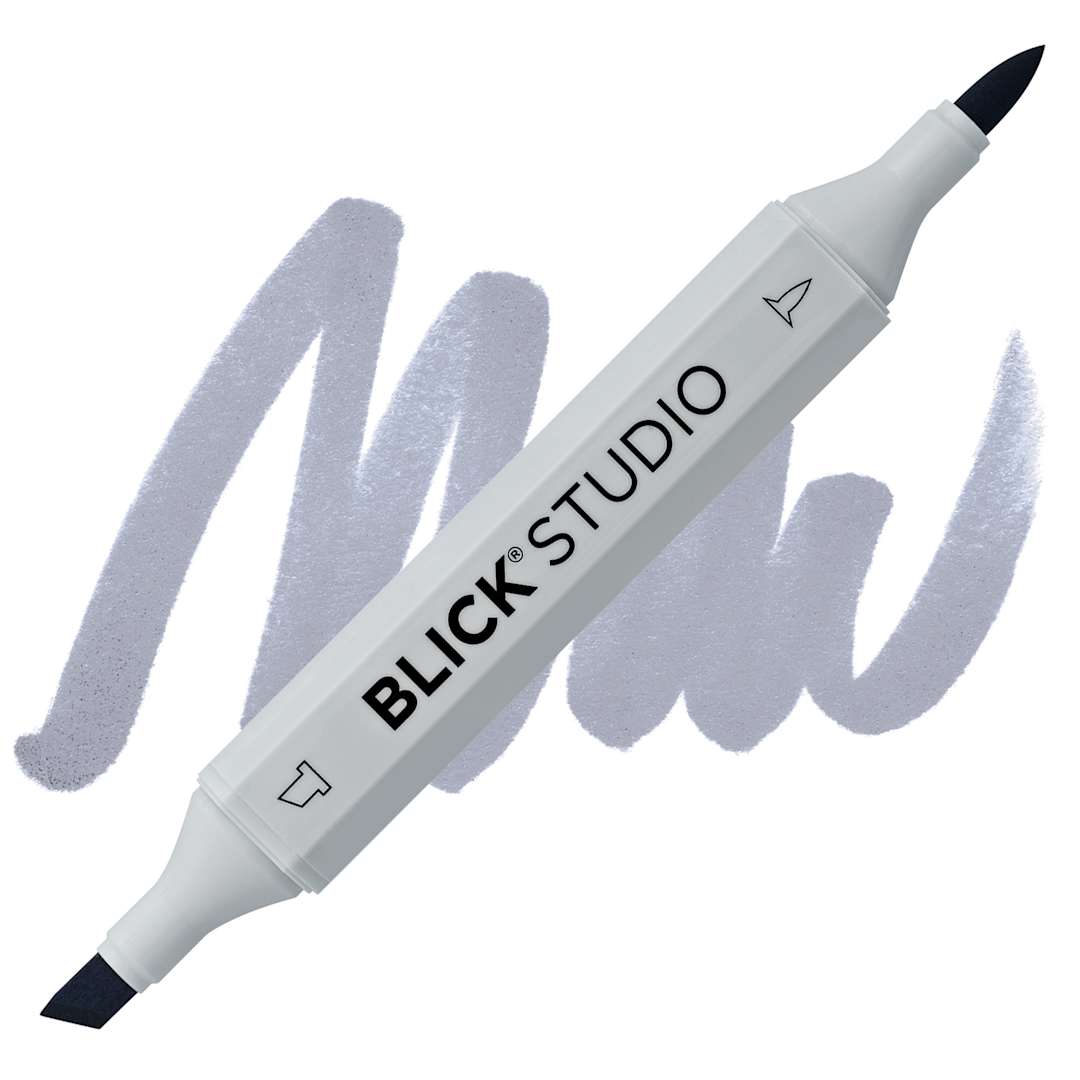 Open in modal - Blick Studio Brush Marker - Cool Gray 60% marker and swatch