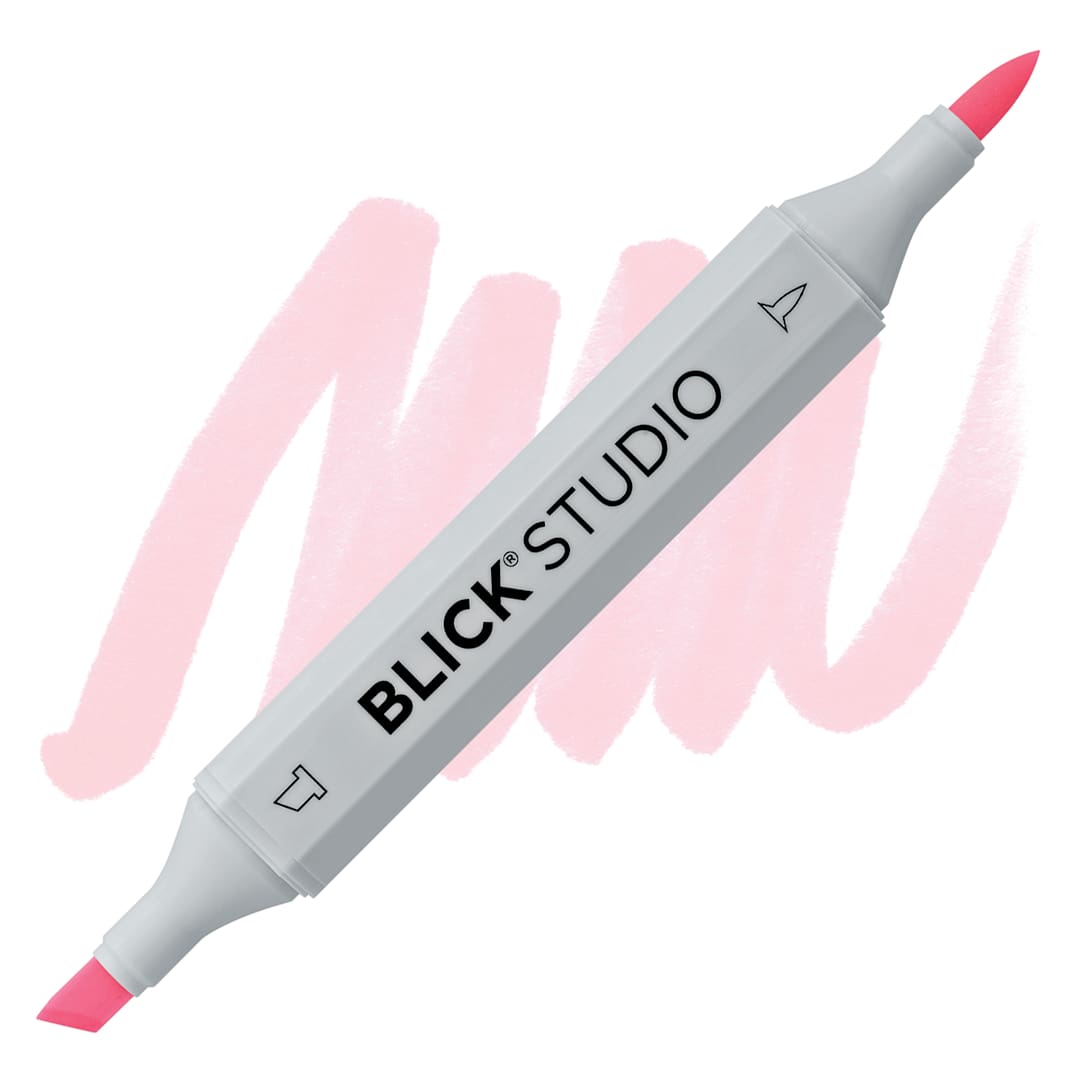 Open in modal - Blick Studio Brush Marker - Rose Petal marker and swatch