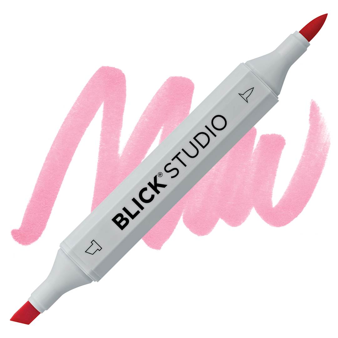 Open in modal - Blick Studio Brush Marker - Coral Pink marker and swatch