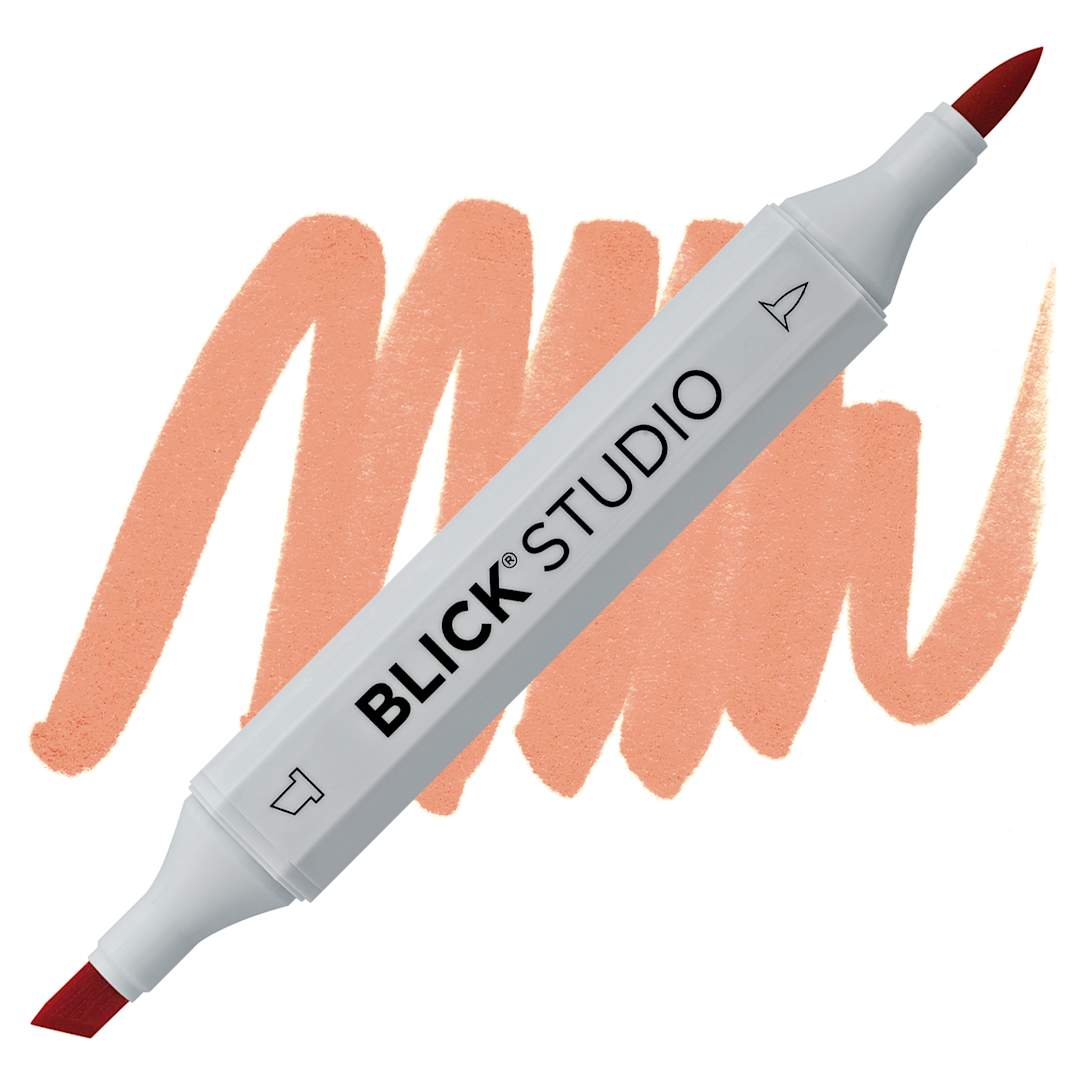 Open in modal - Blick Studio Brush Marker - Terra Cotta marker and swatch