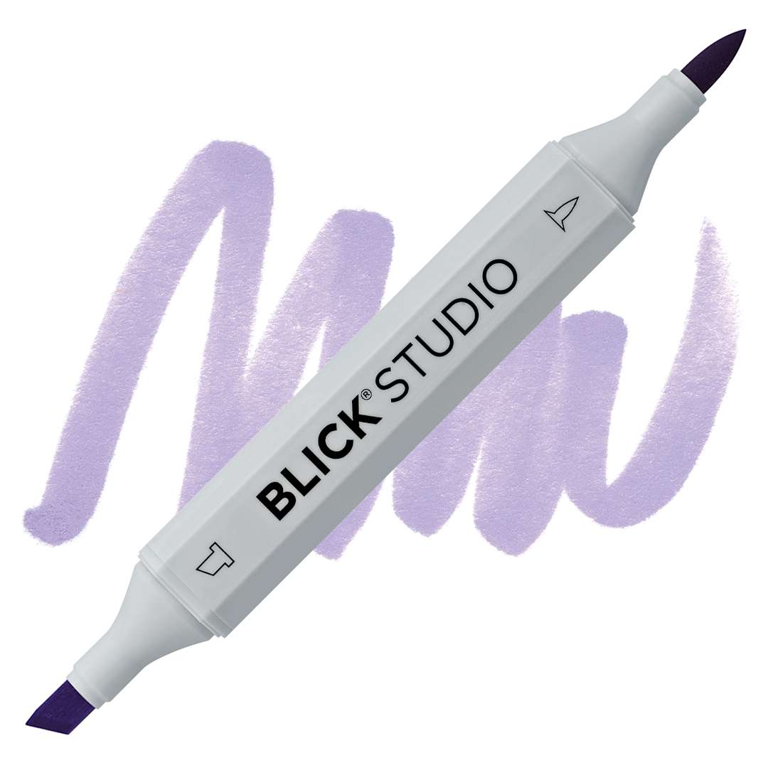 Open in modal - Blick Studio Brush Marker - Lilac marker and swatch