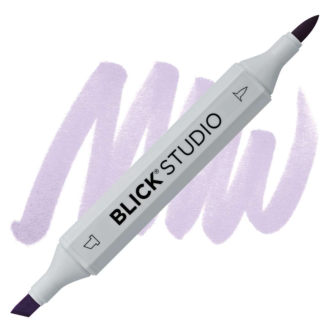 Open in modal - Blick Studio Brush Marker - Gray Lavender marker and swatch