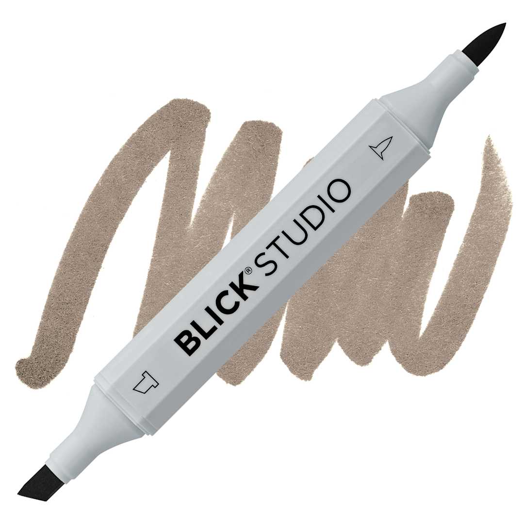 Open in modal - Blick Studio Brush Marker - Sepia marker and swatch