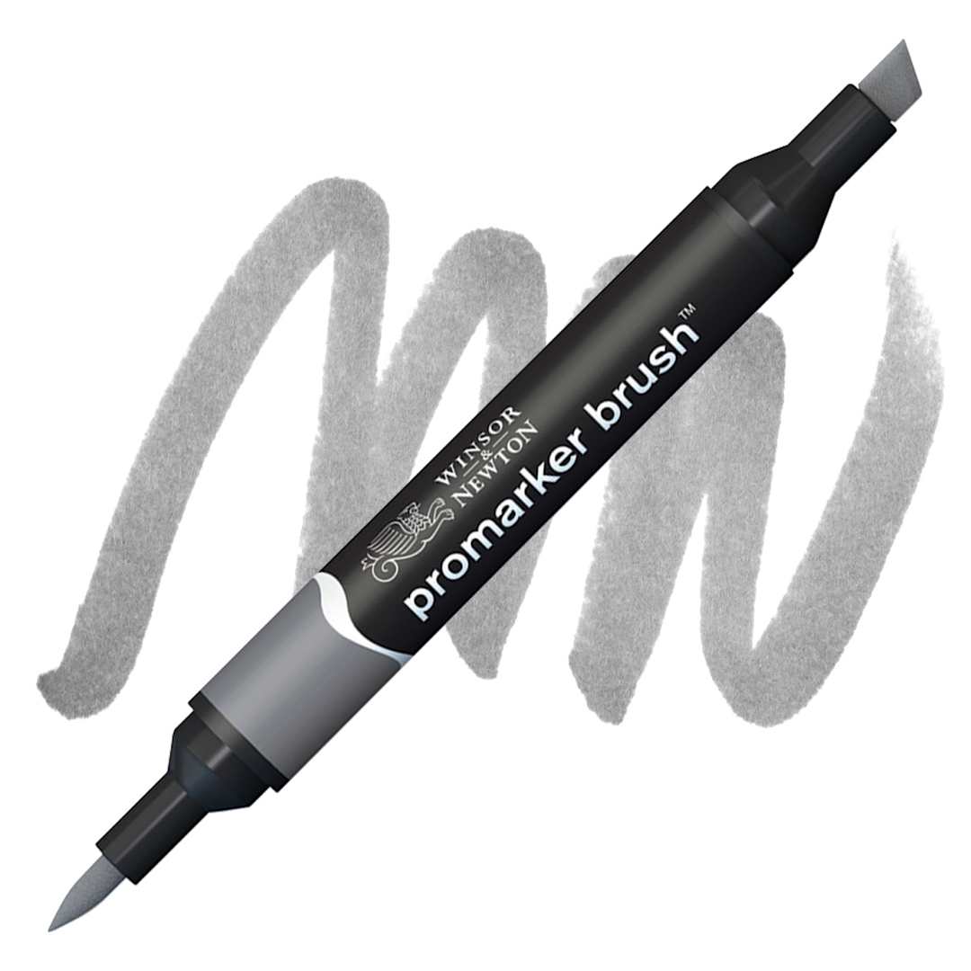 Open in modal - Winsor & Newton Promarker Brush Marker - Cool Grey 4 marker and swatch