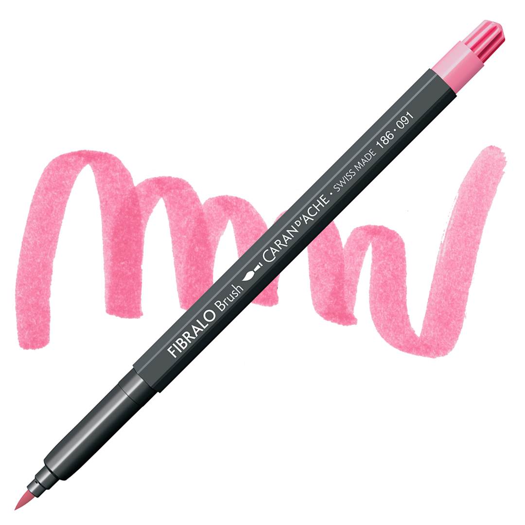 Open in modal - Caran d'Ache Fibralo Brush Marker - Light Purple marker and swatch