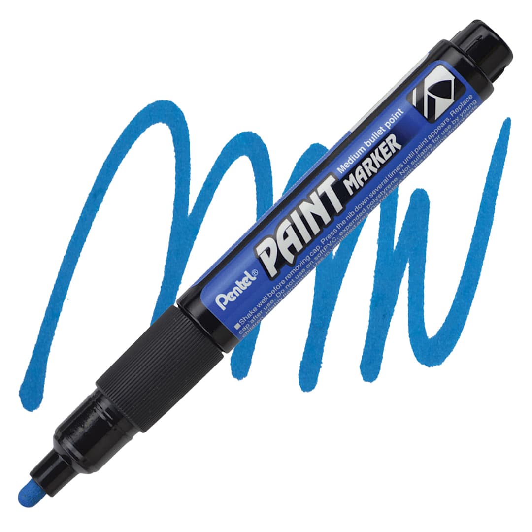 Open in modal - Pentel Paint Marker - Blue marker and swatch