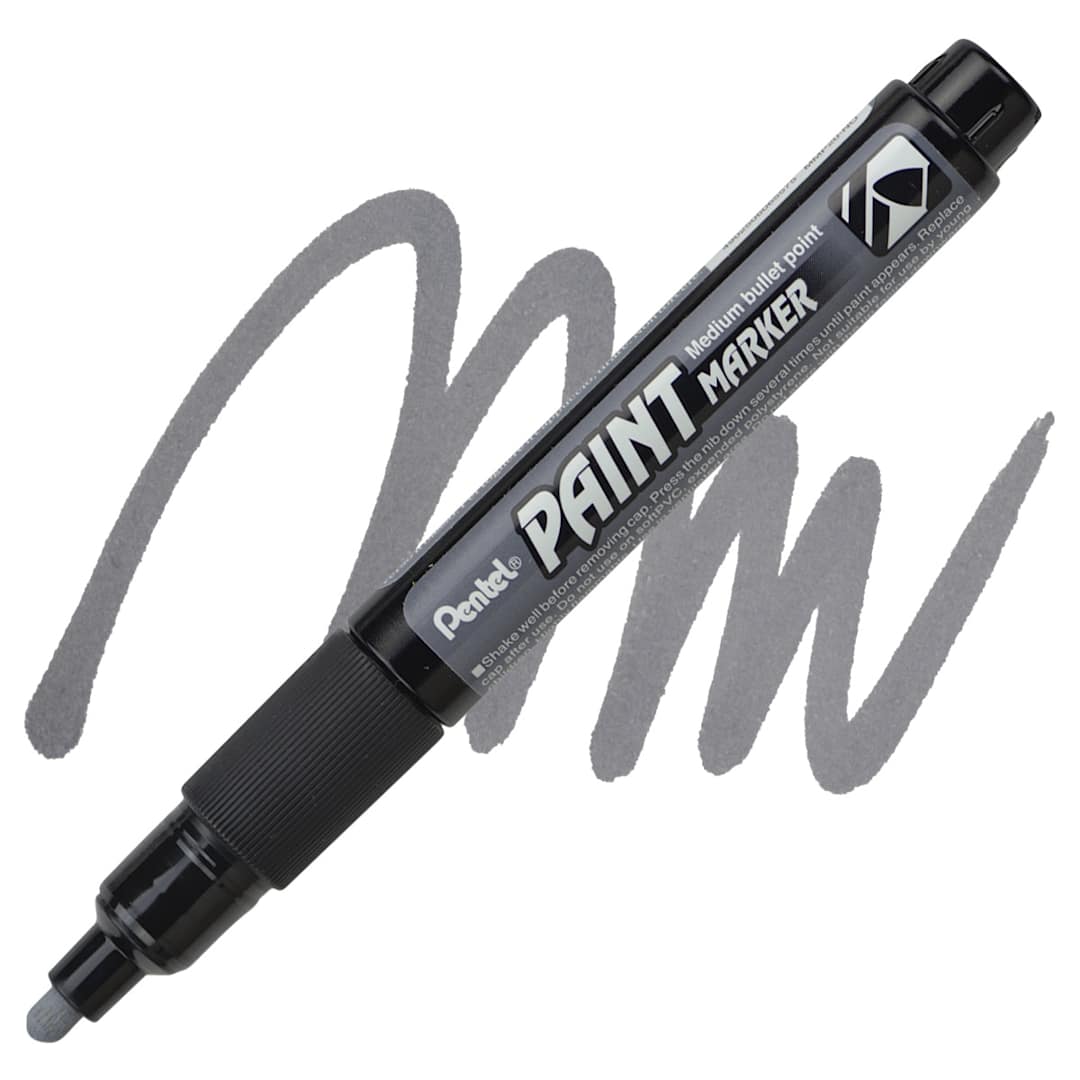 Open in modal - Pentel Paint Marker - Gray  marker and swatch