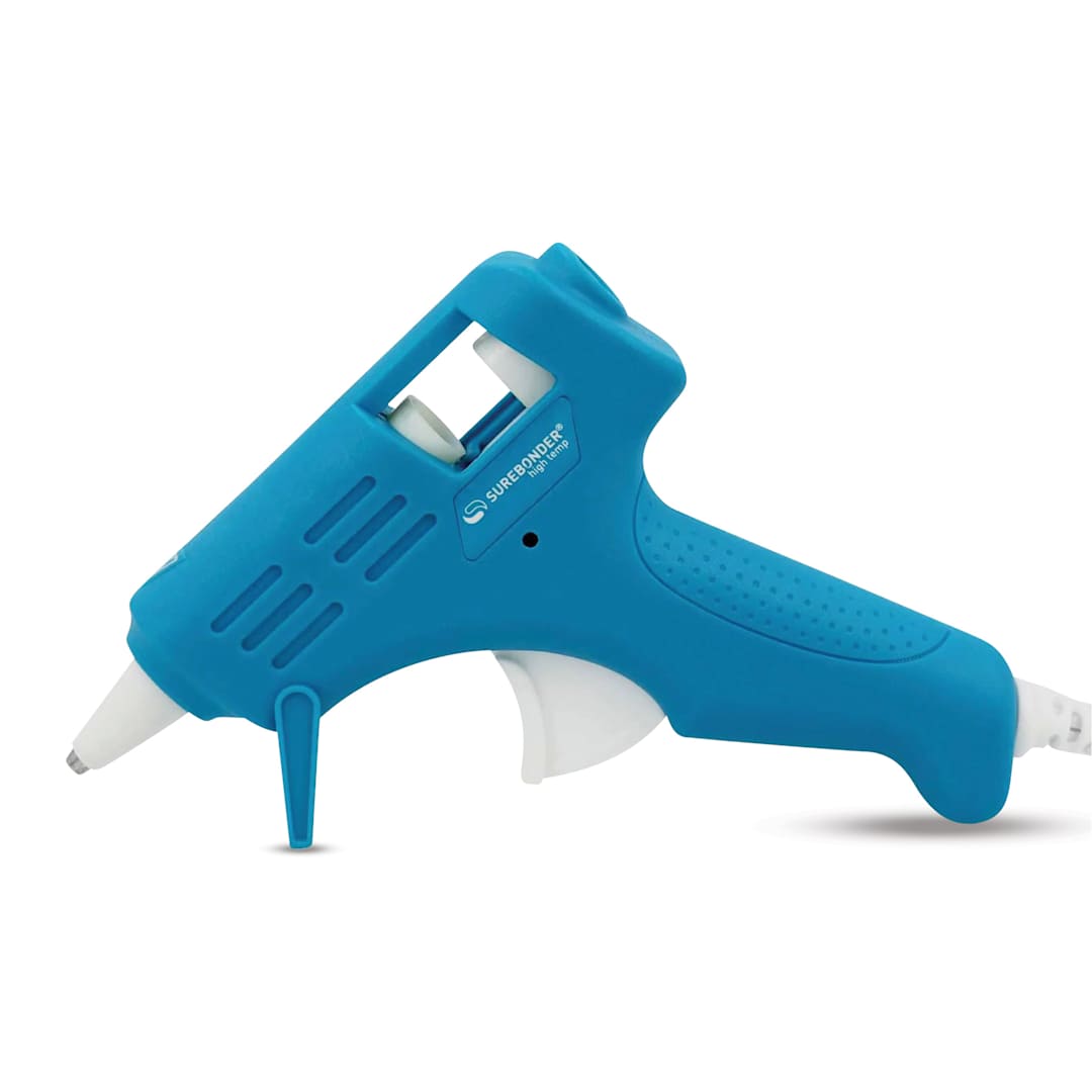 Open in modal - Surebonder Essentials Mini High Temp Glue Gun - Ocean, outside of the packaging. 