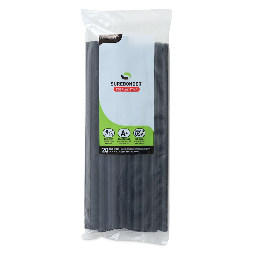 Open in modal - Surebonder Cosplay Stik Dual Temp Glue Sticks - Black, front of the packaging
