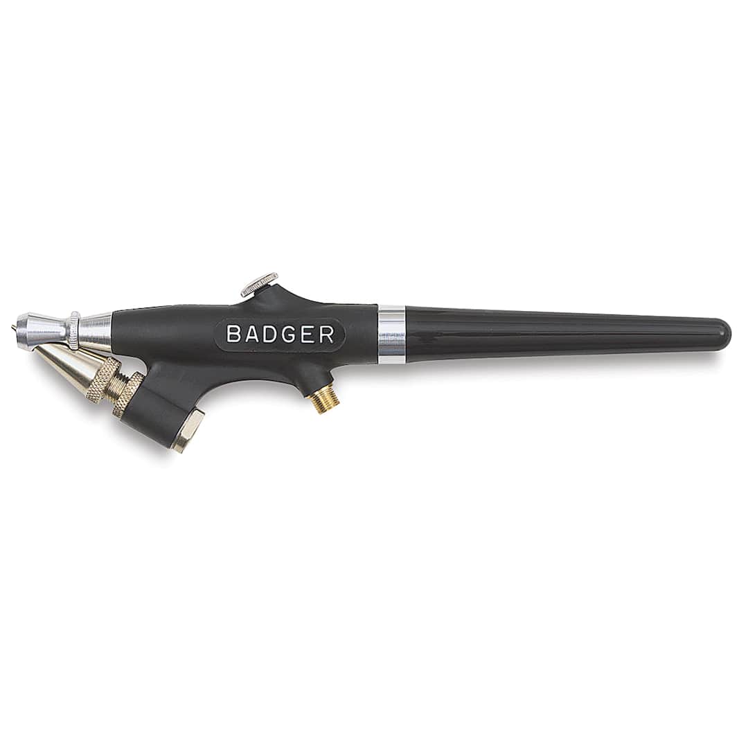 Open in modal - Badger Model 350 Single Action Airbrush - Side view of Airbrush
