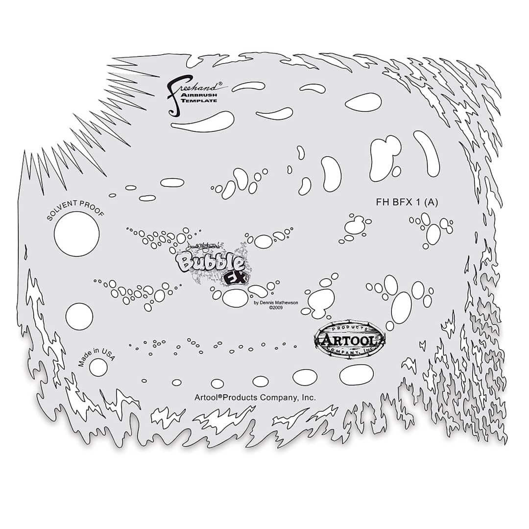 Open in modal - Artool Bubble FX Freehand Templates - Template 1 in 4 pc set
