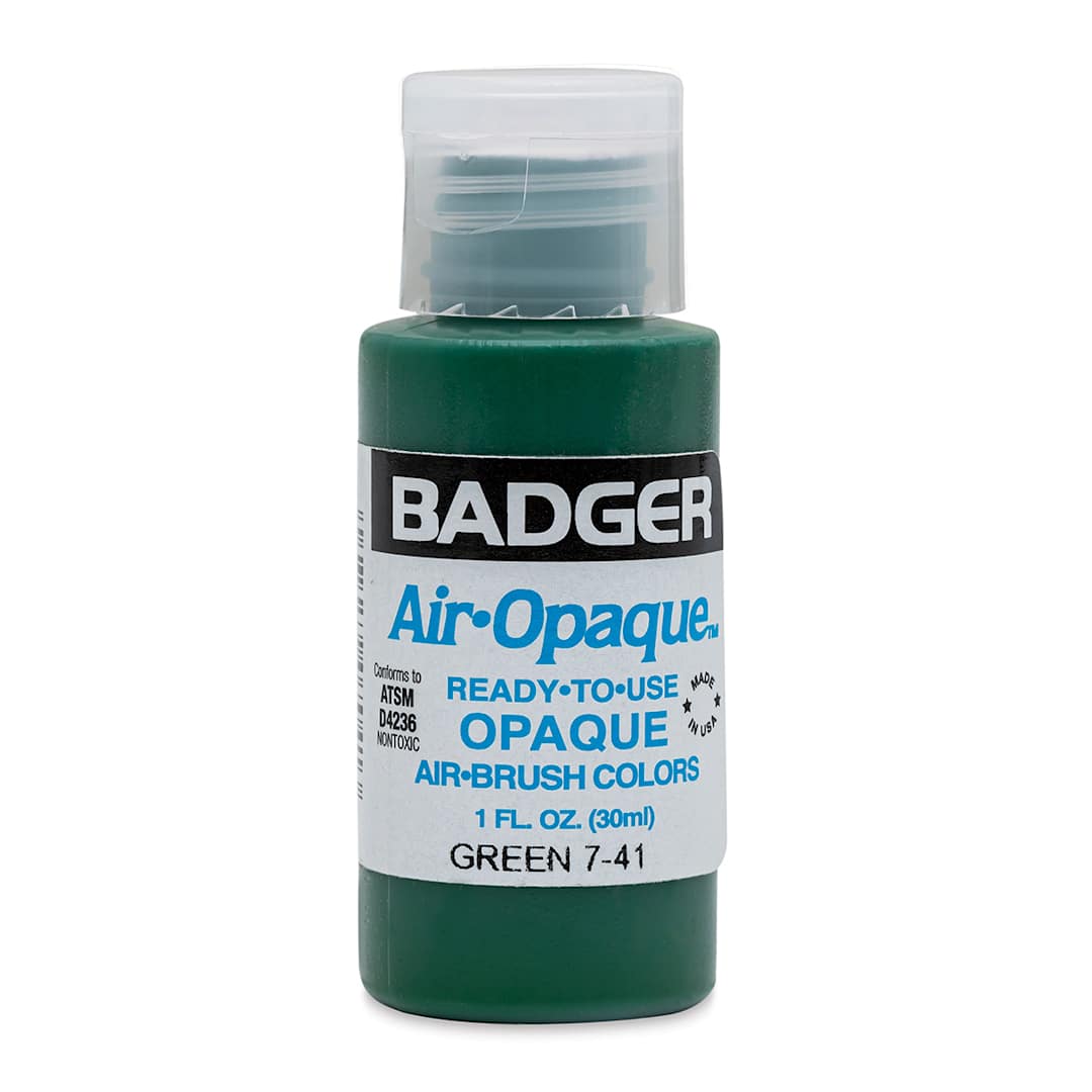 Open in modal - Badger Air-Opaque Airbrush Color - 1 oz, Green - front