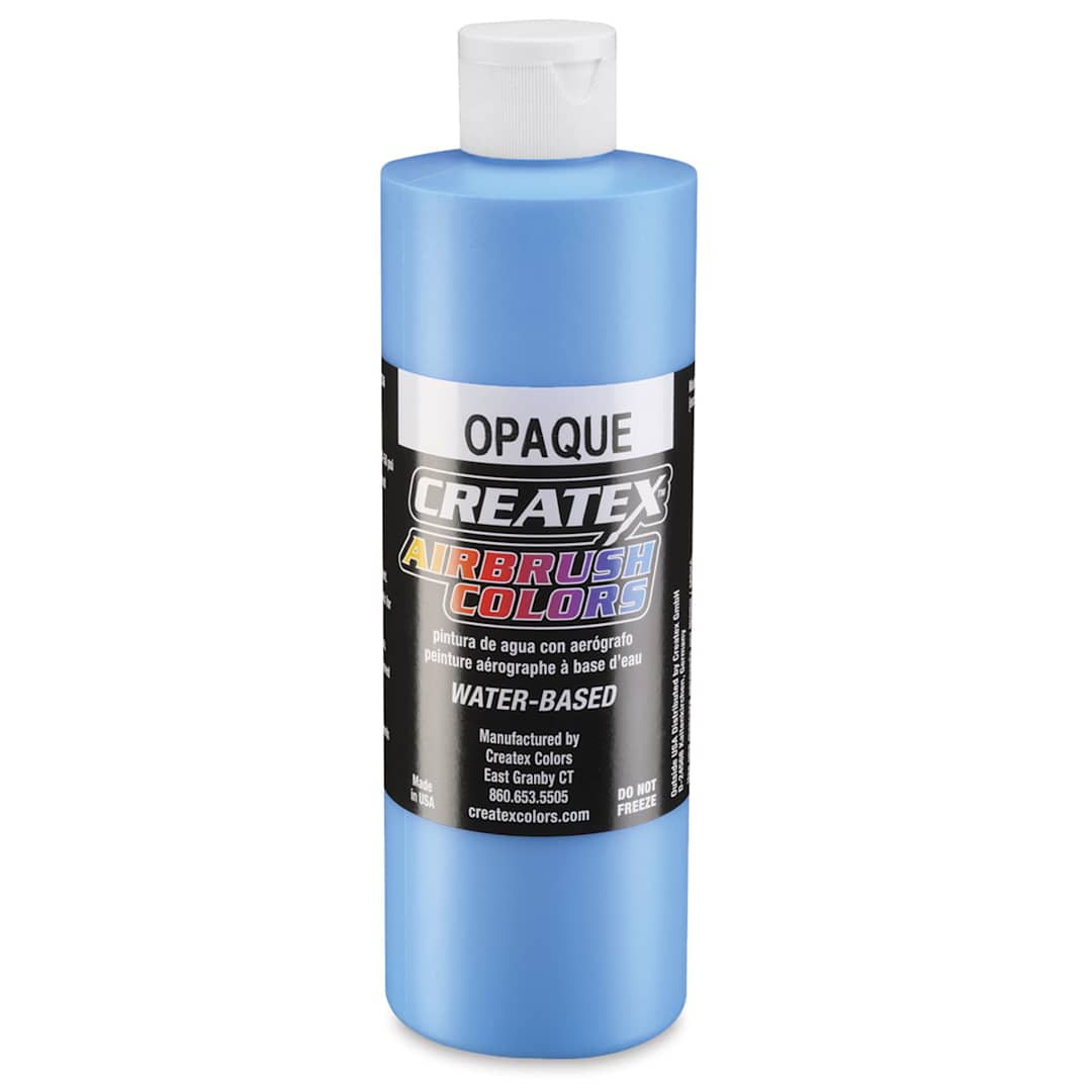 Open in modal - Createx Airbrush Color - 16 oz bottle of Opaque Sky Blue shown