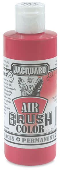Open in modal - Jacquard Airbrush Paints - Front view of Red Bottle