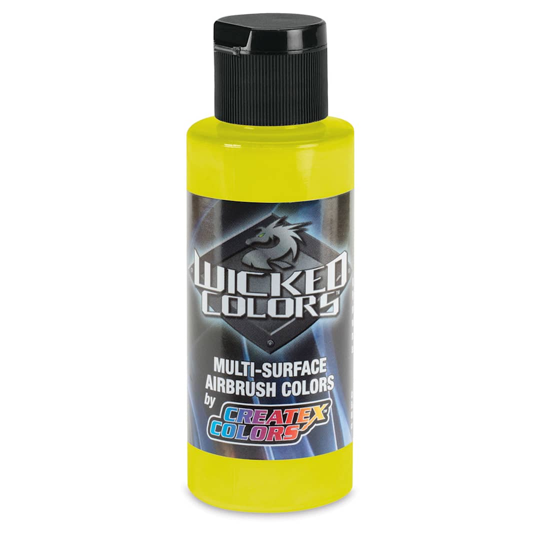 Open in modal - Createx Wicked Colors Airbrush Color - 2 oz, Fluorescent Yellow