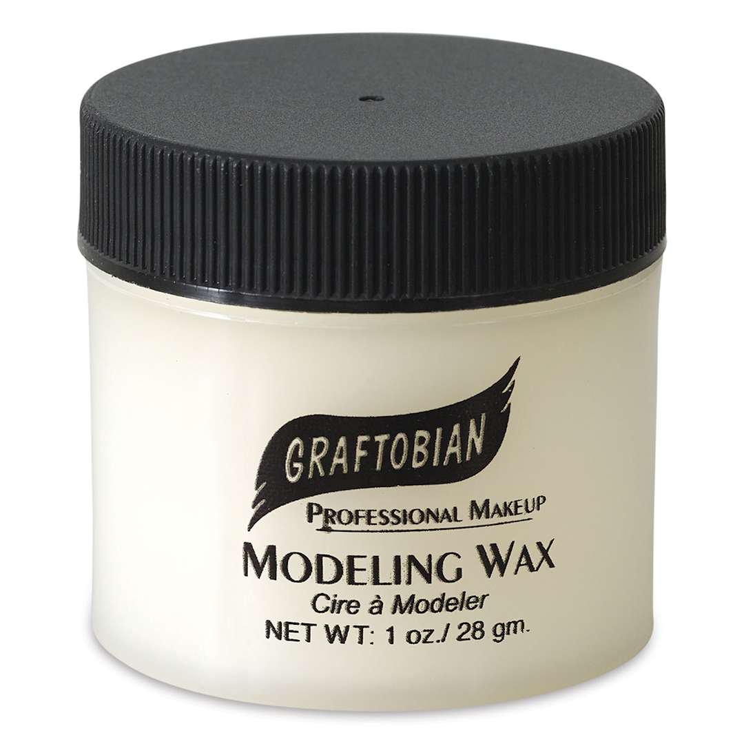 Open in modal - Graftobian Modeling Wax - Front of 1 oz Jar Bone color Modeling Wax
