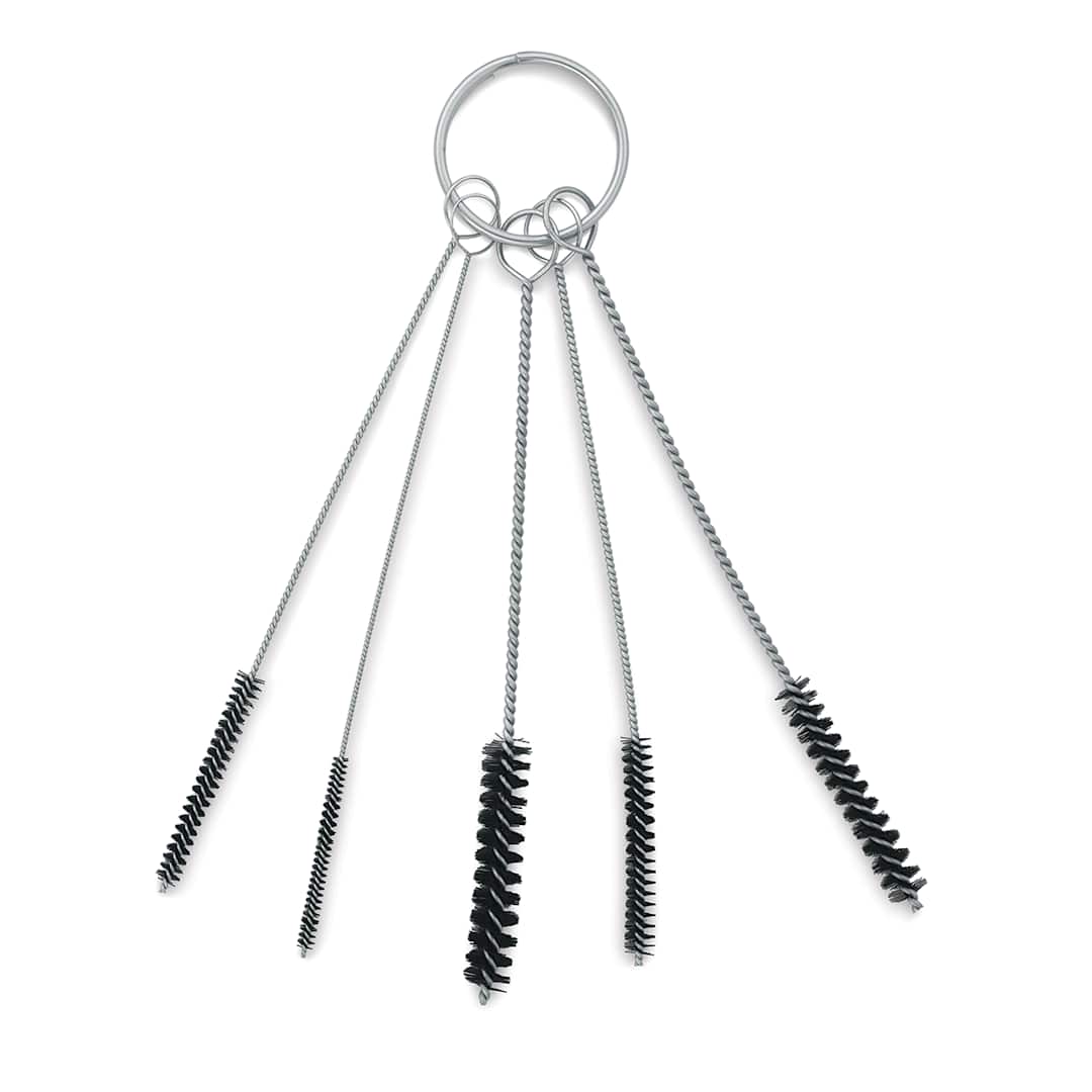 Open in modal - Sparmax Airbrush Cleaning Kit - Five brushes on ring shown
