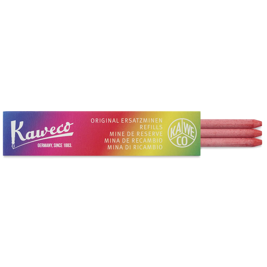 Open in modal - Kaweco Clutch Pencil All Purpose Lead Refills - Red, 5.6 mm, Pkg of 3, leads shown out of pack