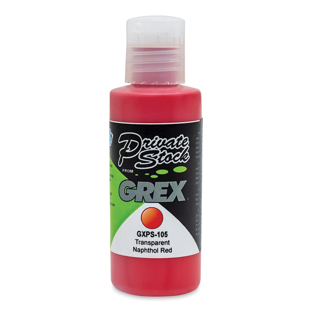Open in modal - Grex Private Stock Airbrush Colors - Transparent Naphthol Red, 2 oz
