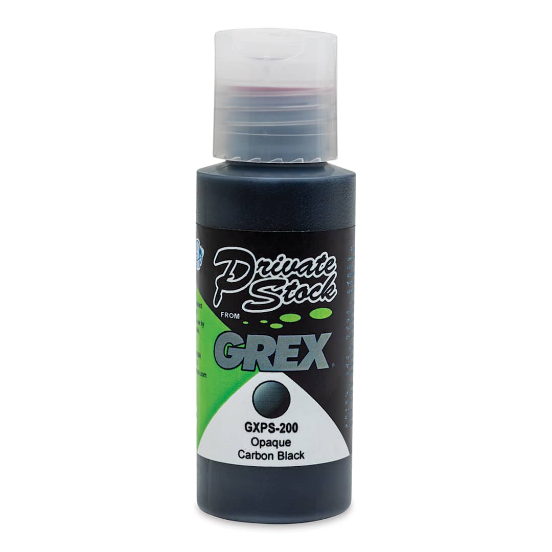 Open in modal - Grex Private Stock Airbrush Color - Opaque Carbon Black, 2 oz