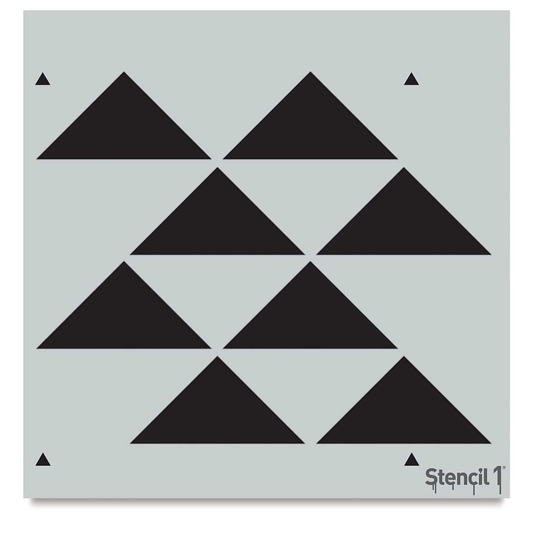 Open in modal - Stencil1 Stencil - Staggered Triangle, Repeat Pattern, 11'' x 11''