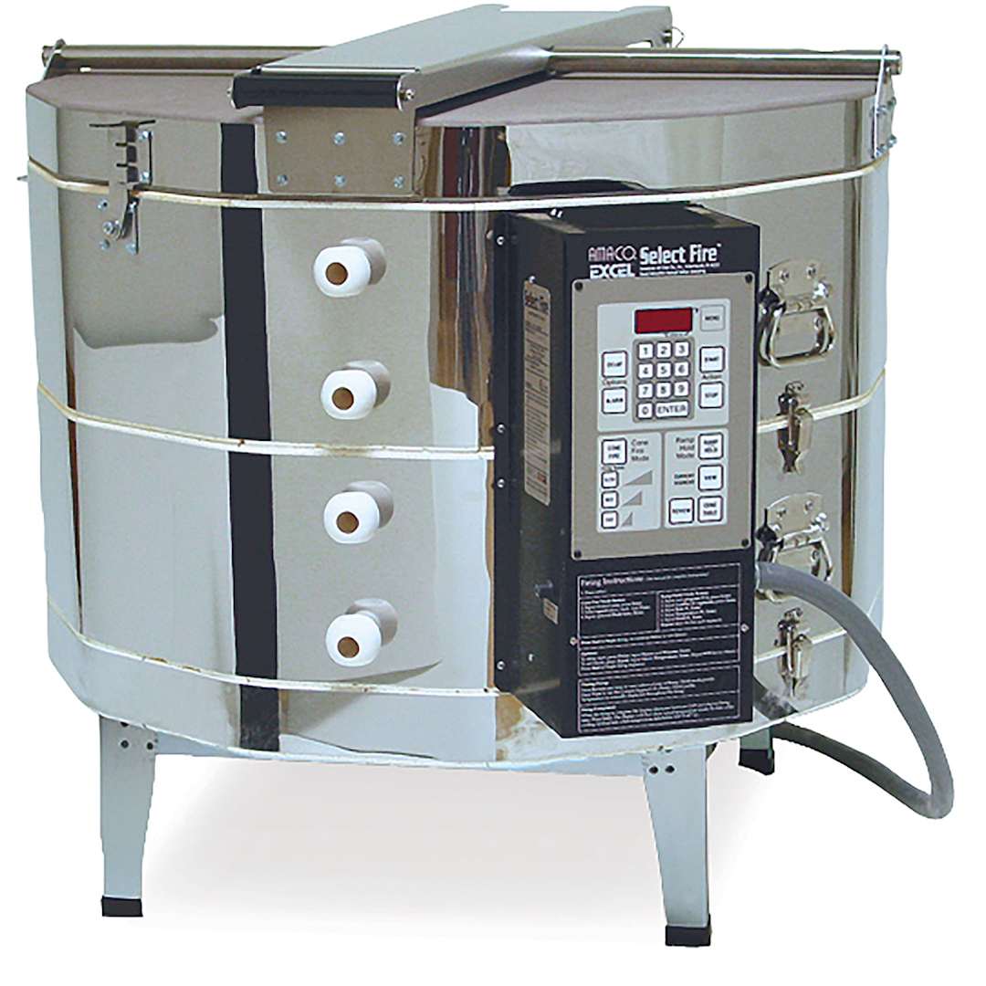 Open in modal - Amaco Excel Kiln with EZ-Lift - EX1226SF, 208V, 1P, 48A, 28" Dia x 17-3/4"