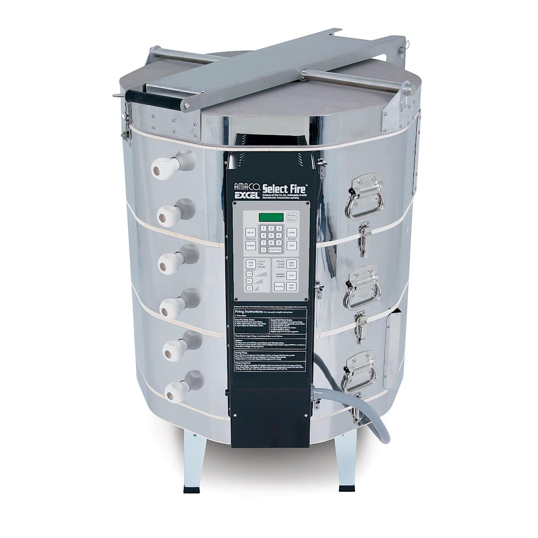 Open in modal - Amaco Excel Kiln with EZ-Lift - EX270SF, 208V, 1P, 48A, 23-3/8" Dia x 27"