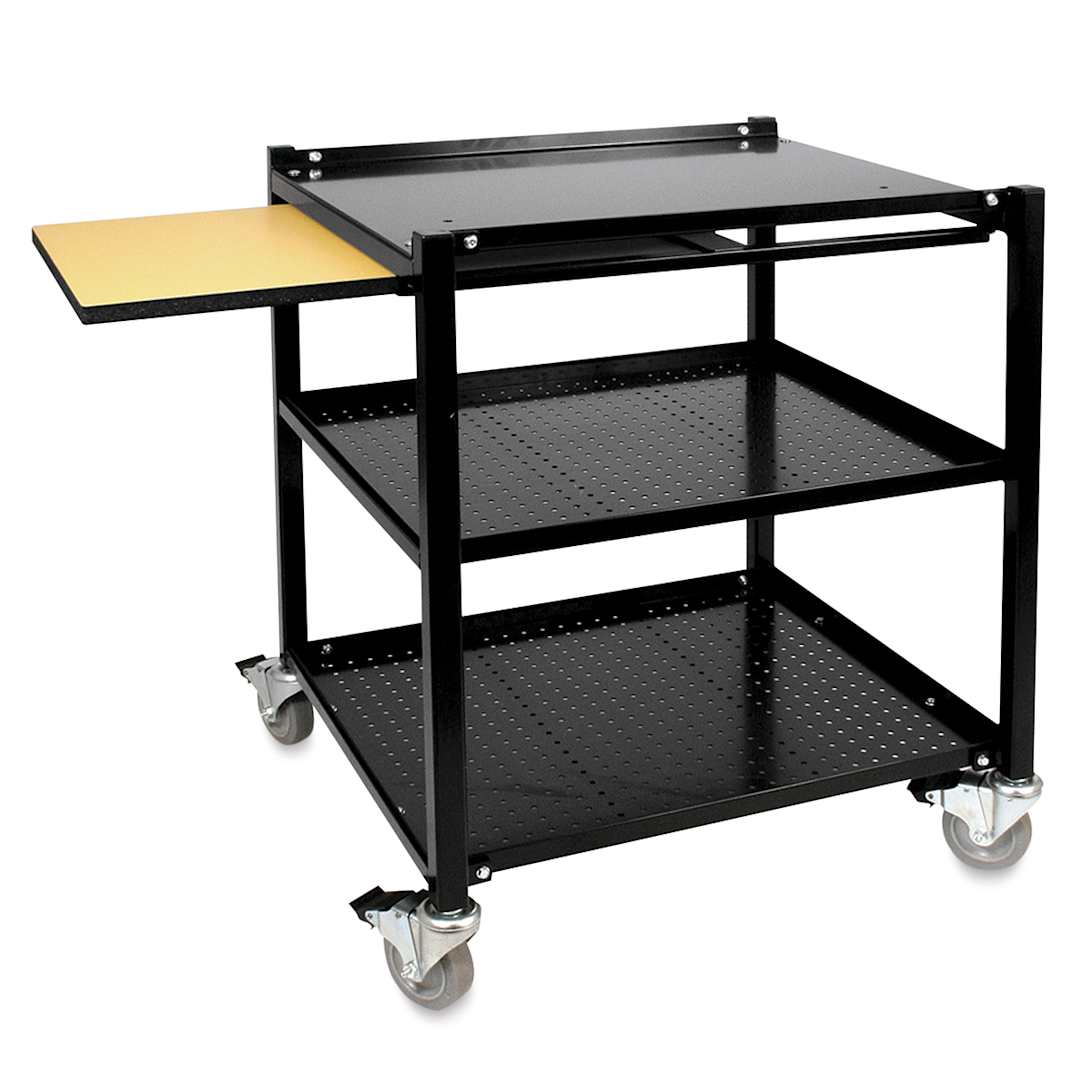 Open in modal - Brent SmartCart - Left angled view with pull-out shelf extended
