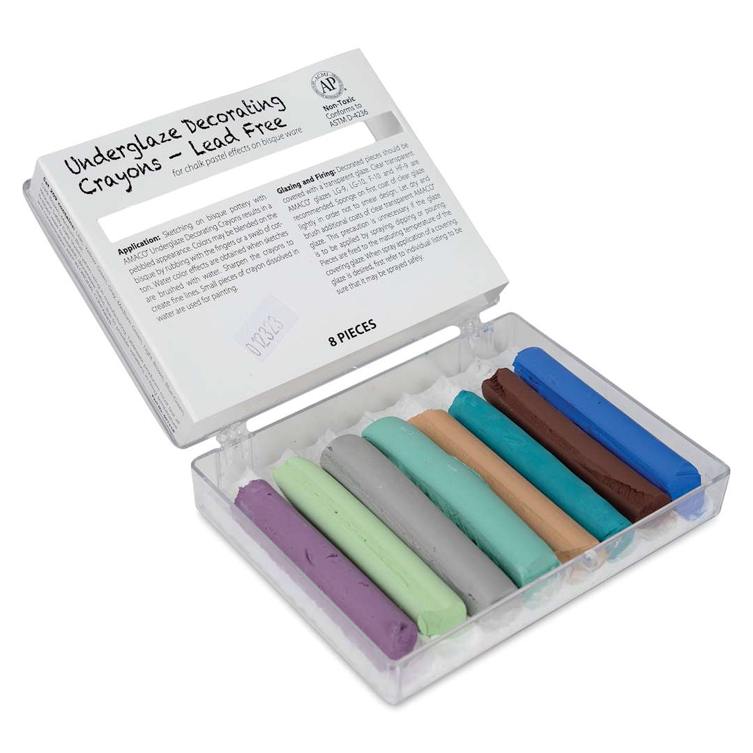 Open in modal - Amaco Underglaze Chalk Crayons, Set No. 2 - Set of 8