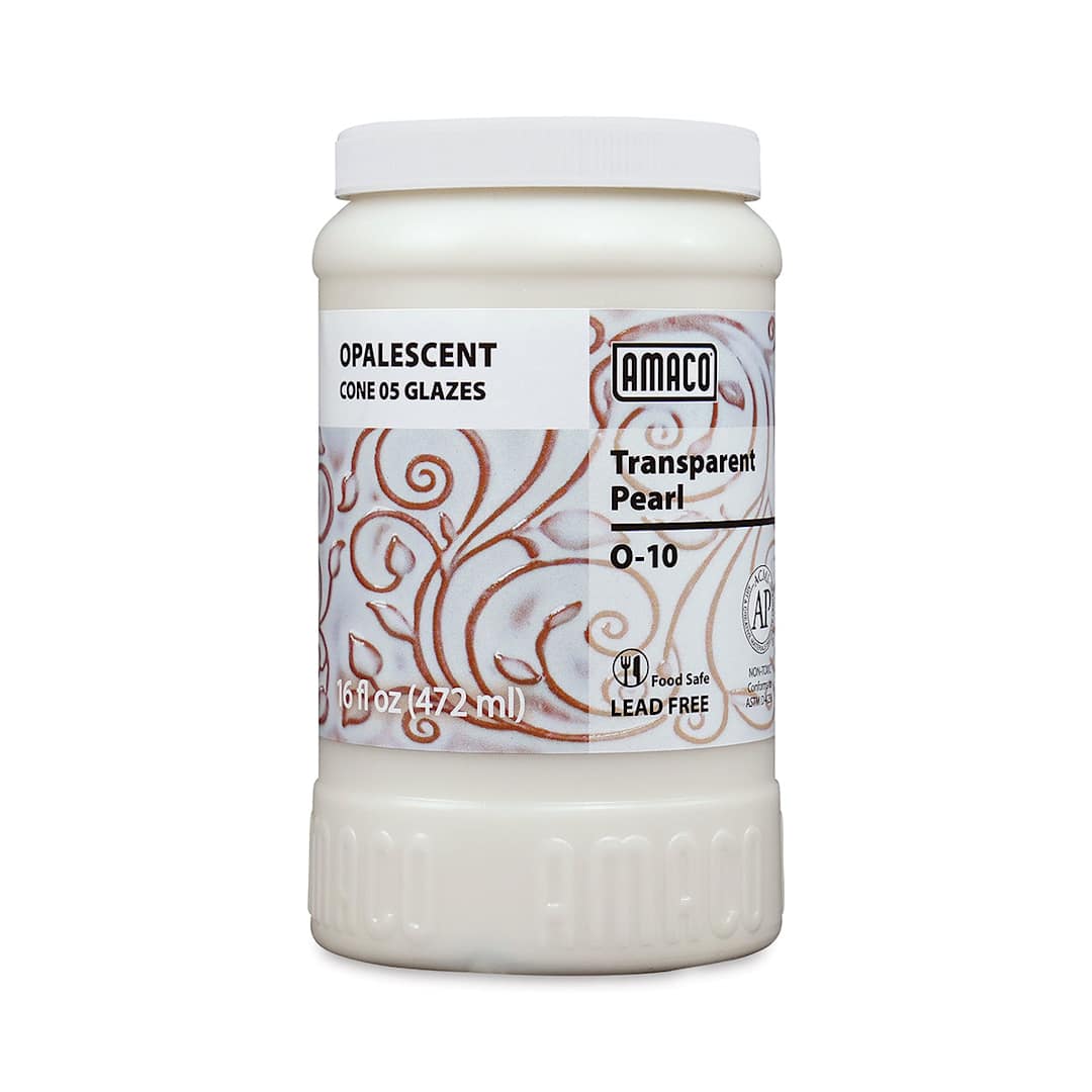 Open in modal - Amaco Opalescent Glaze - Pint, Transparent Pearl
