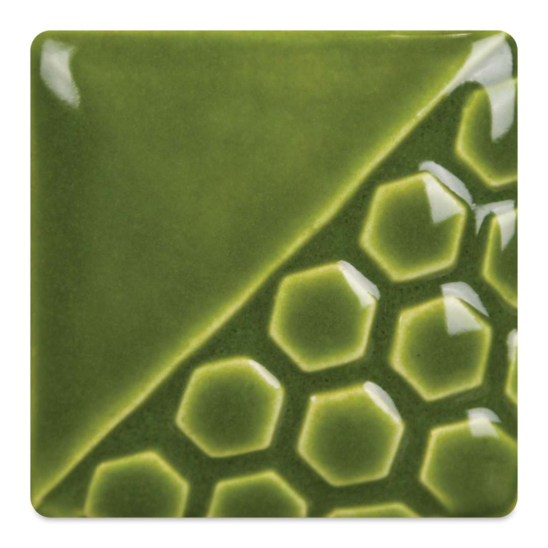 Open in modal - Mayco Elements Glaze - Foliage Green, fired at cone 06 oxidation