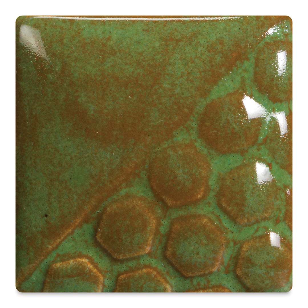 Open in modal - Mayco Elements Glaze - Grass, fired at cone 06 oxidation