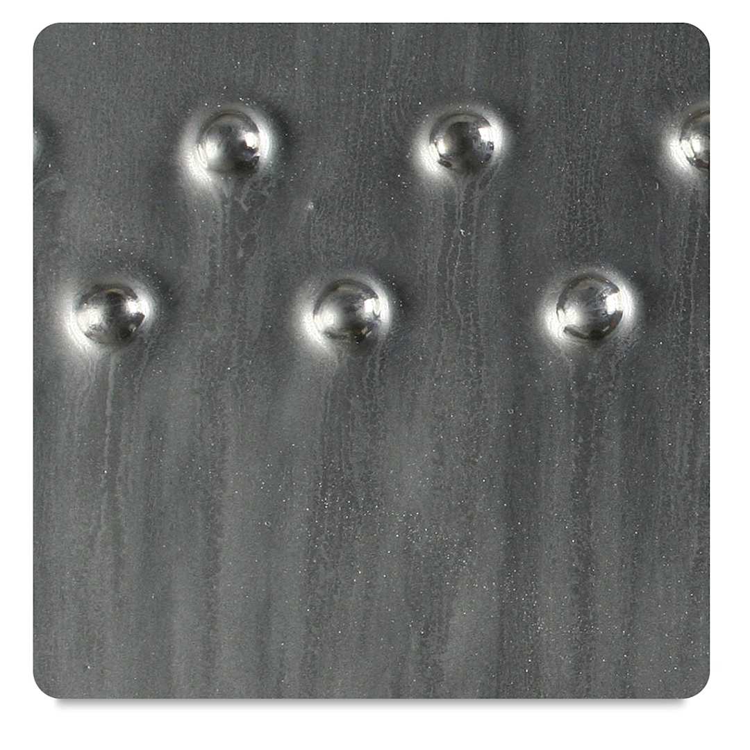 Open in modal - Amaco Potter's Choice Glazes - Saturation Metallic, Sample in light-medium metallic gray.