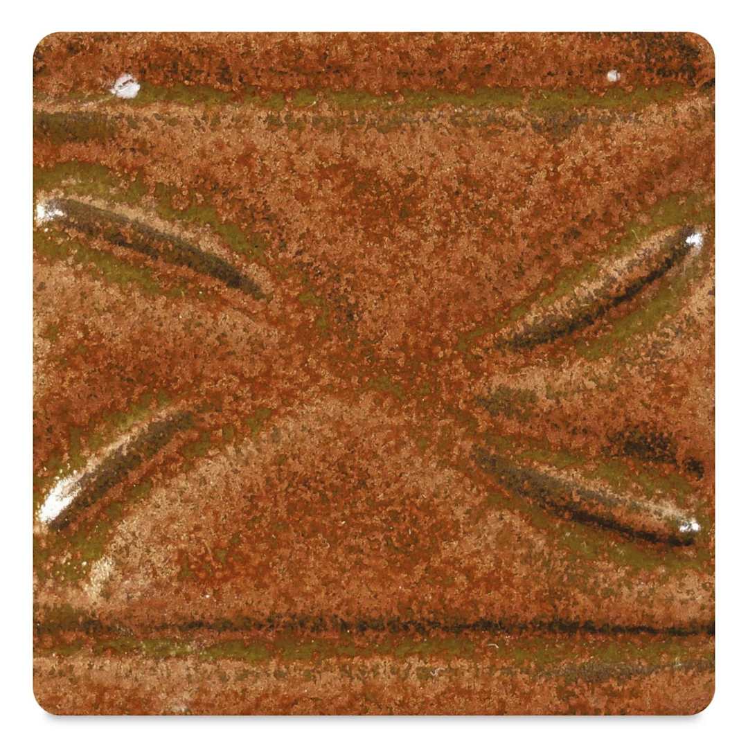 Open in modal - Amaco Potter's Choice Glaze - Ancient Copper, PC-56 - fired to Cone 5