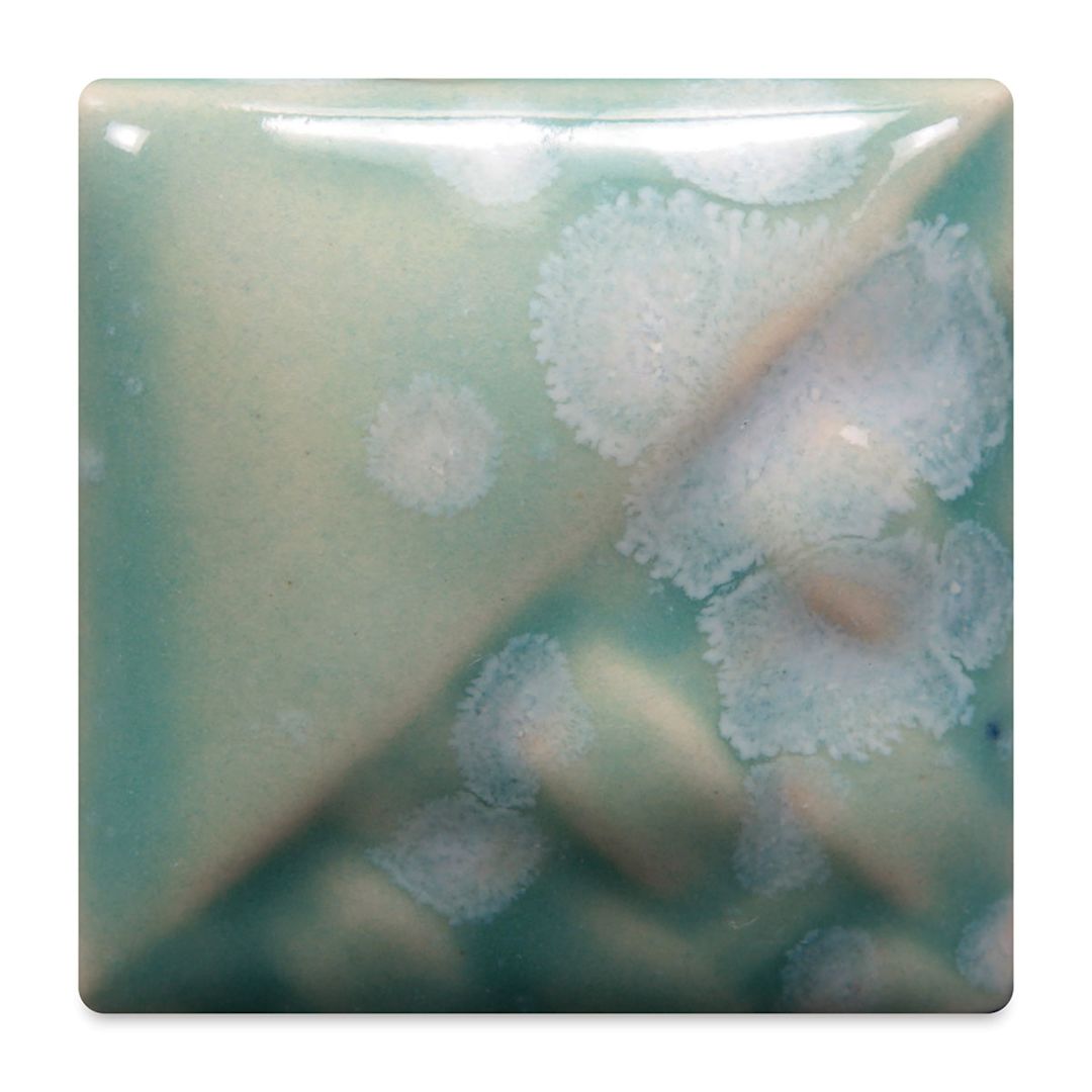 Open in modal - Mayco Stoneware Crystal Glaze - Celadon Bloom fired to cone 6 oxidation