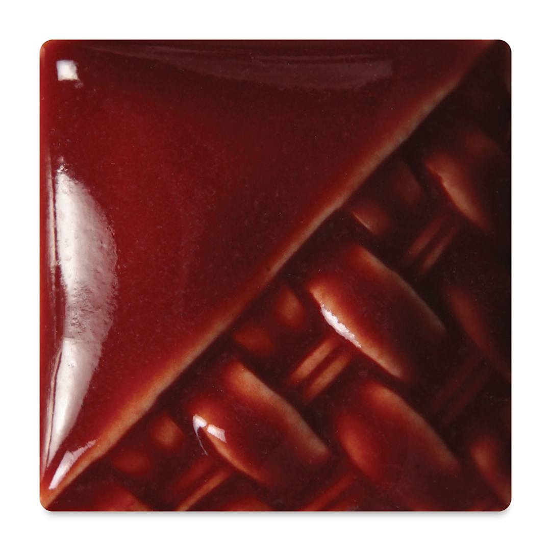 Open in modal - Mayco Stoneware Classic Glaze - Cinnabar, fired at cone 6 oxidation
