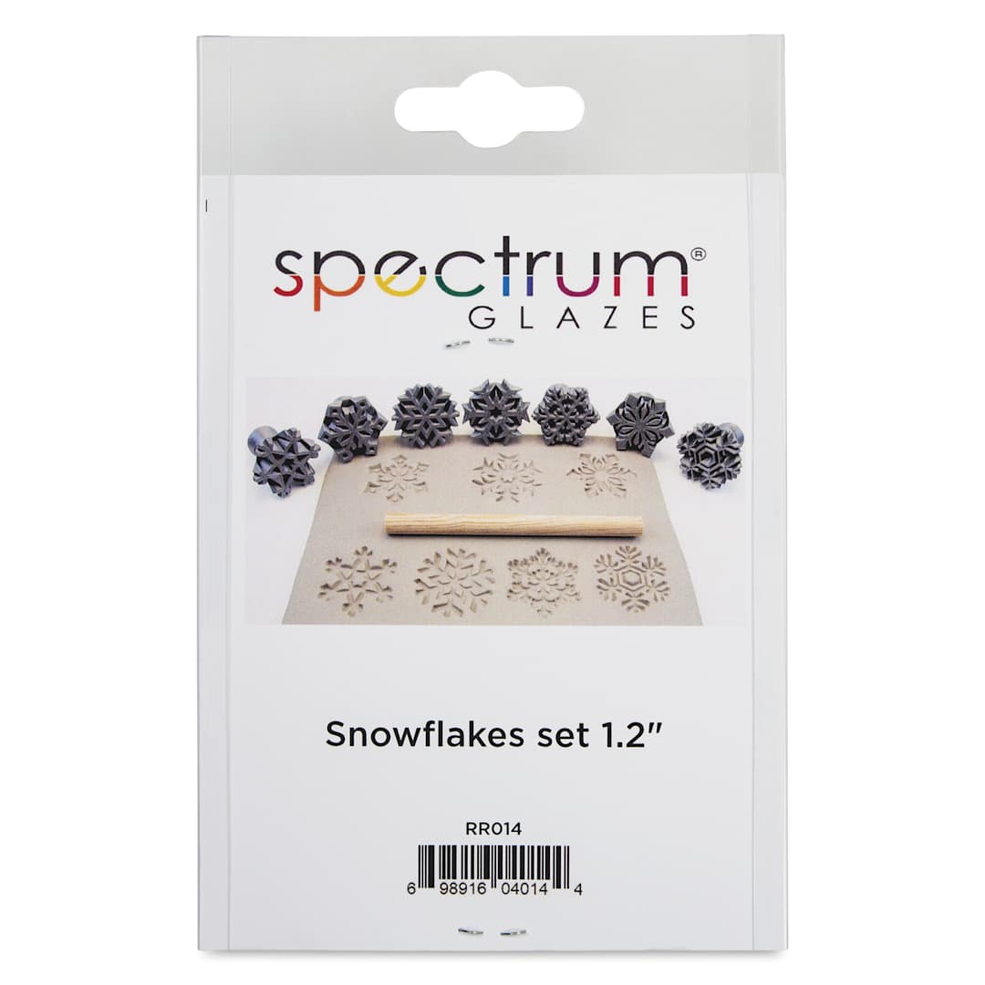 Open in modal - Spectrum Stamps - Snowflakes, Large, Set of 7 - front of packaging