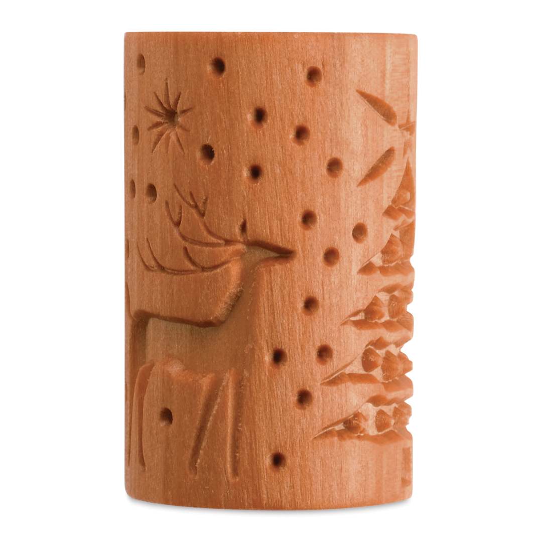 Open in modal - MKM Pottery Tools Large Handle Roller - Reindeer Christmas