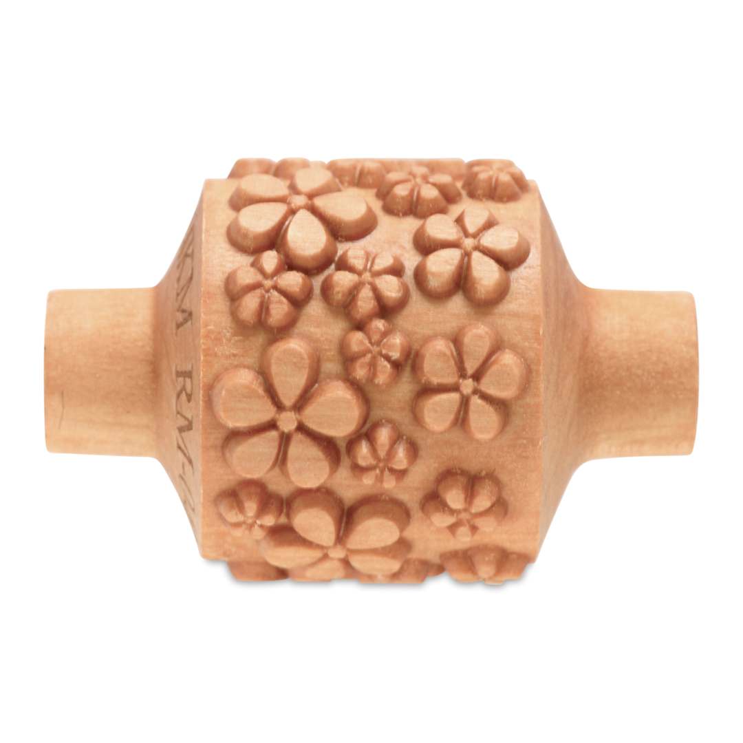 Open in modal - MKM Pottery Tools Medium Handle Roller - Flowers