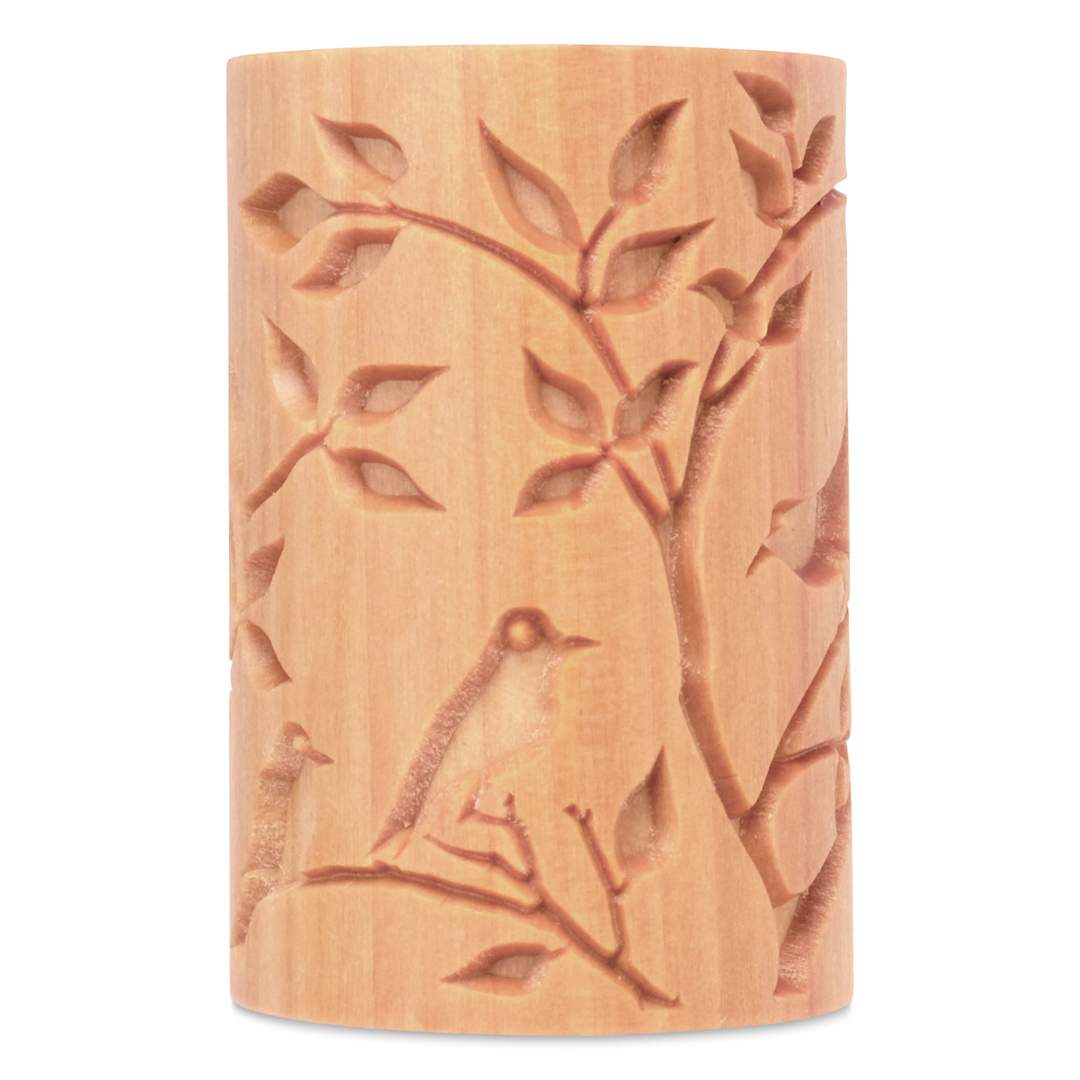 Open in modal - MKM Pottery Tools Large Handle Roller - Birds in a Tree