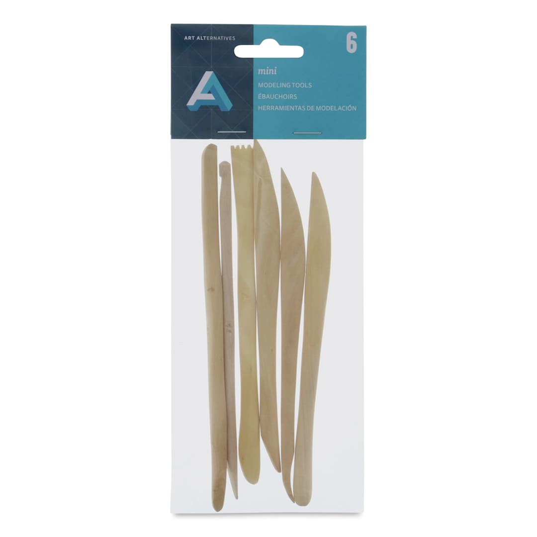 Open in modal - Art Alternatives Wood Modeling Tools - Set of 6, Mini - front of packaging
