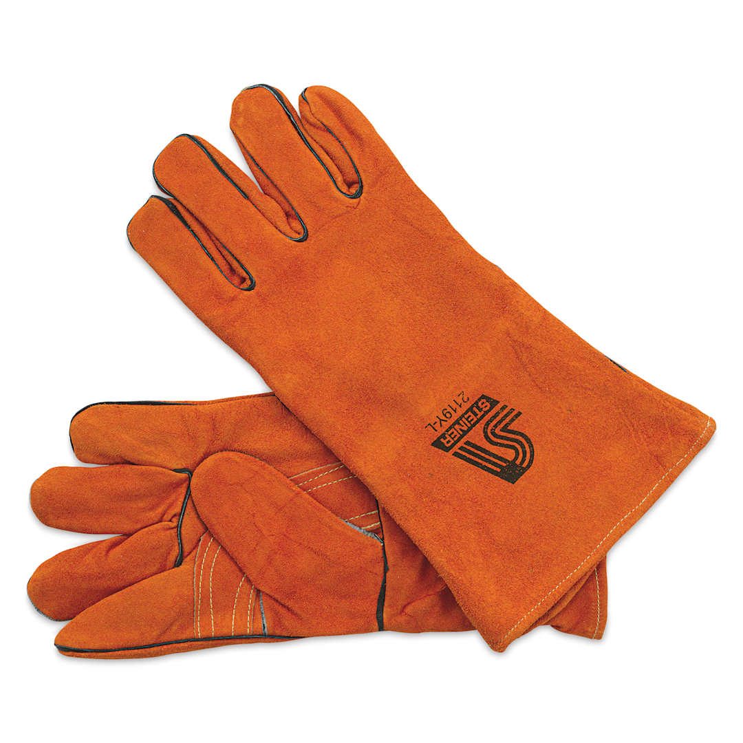 Open in modal - Amaco Kiln Gloves - Top view of pair of Large Gloves